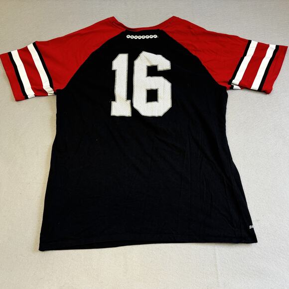 Nike Ohio State Buckeyes T-Shirt Mens Large Black Red Jersey Dri-Fit Sportswear - Picture 6 of 8